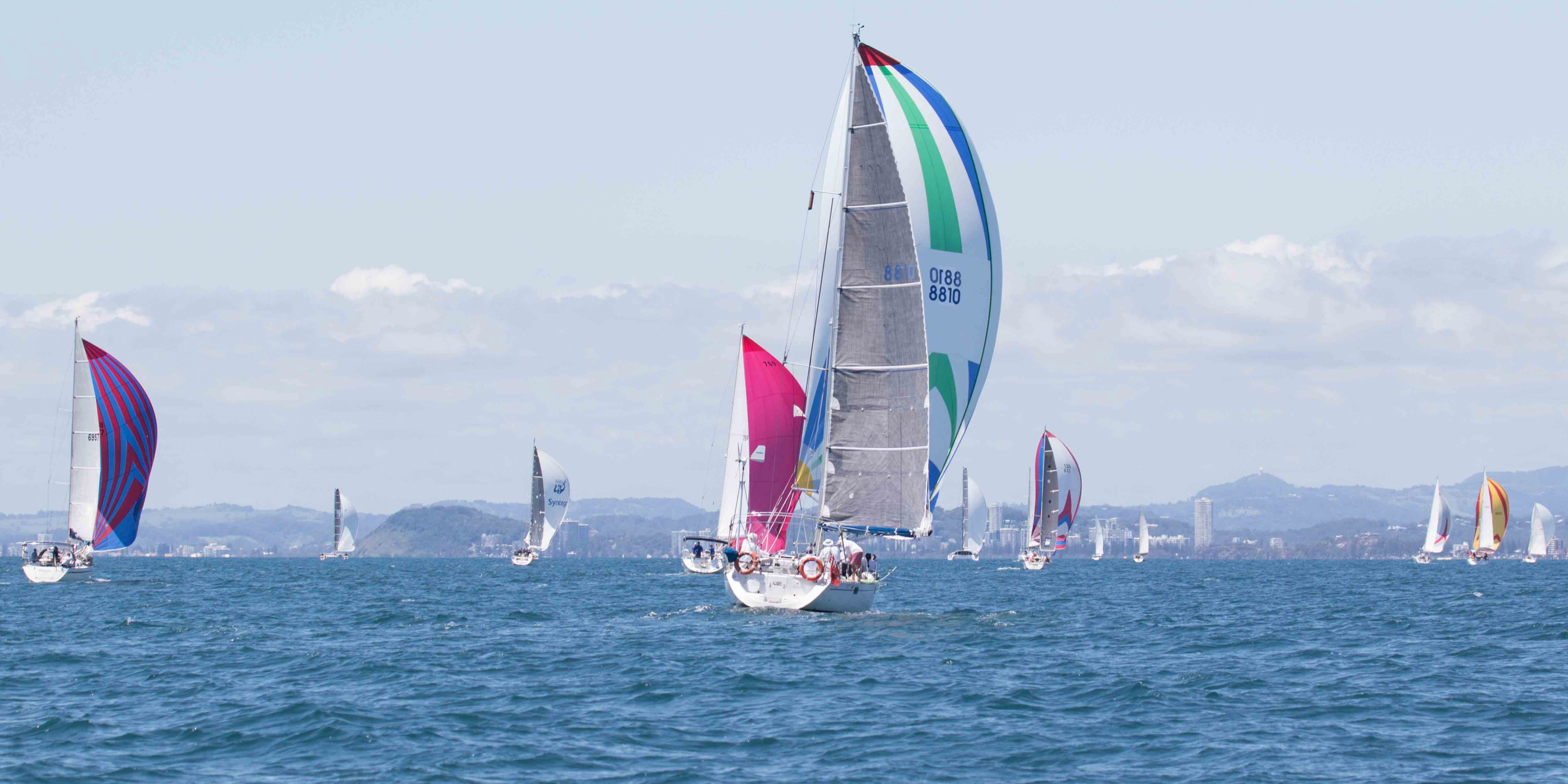 2016 Bartercard Sail Paradise fleet, sailing on the beautiful waters of the Gold Coast