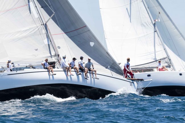 Close racing for Cyclone and Upstart on Day two of the 2016 Bartercard Sail Paradise Regatta.